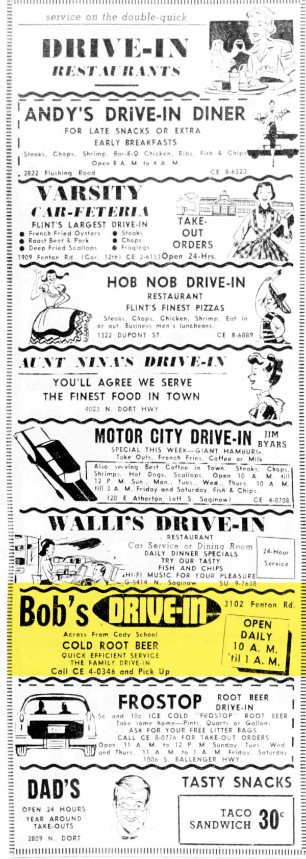 Bobs Drive-In - Jul 11 1958 Article (newer photo)